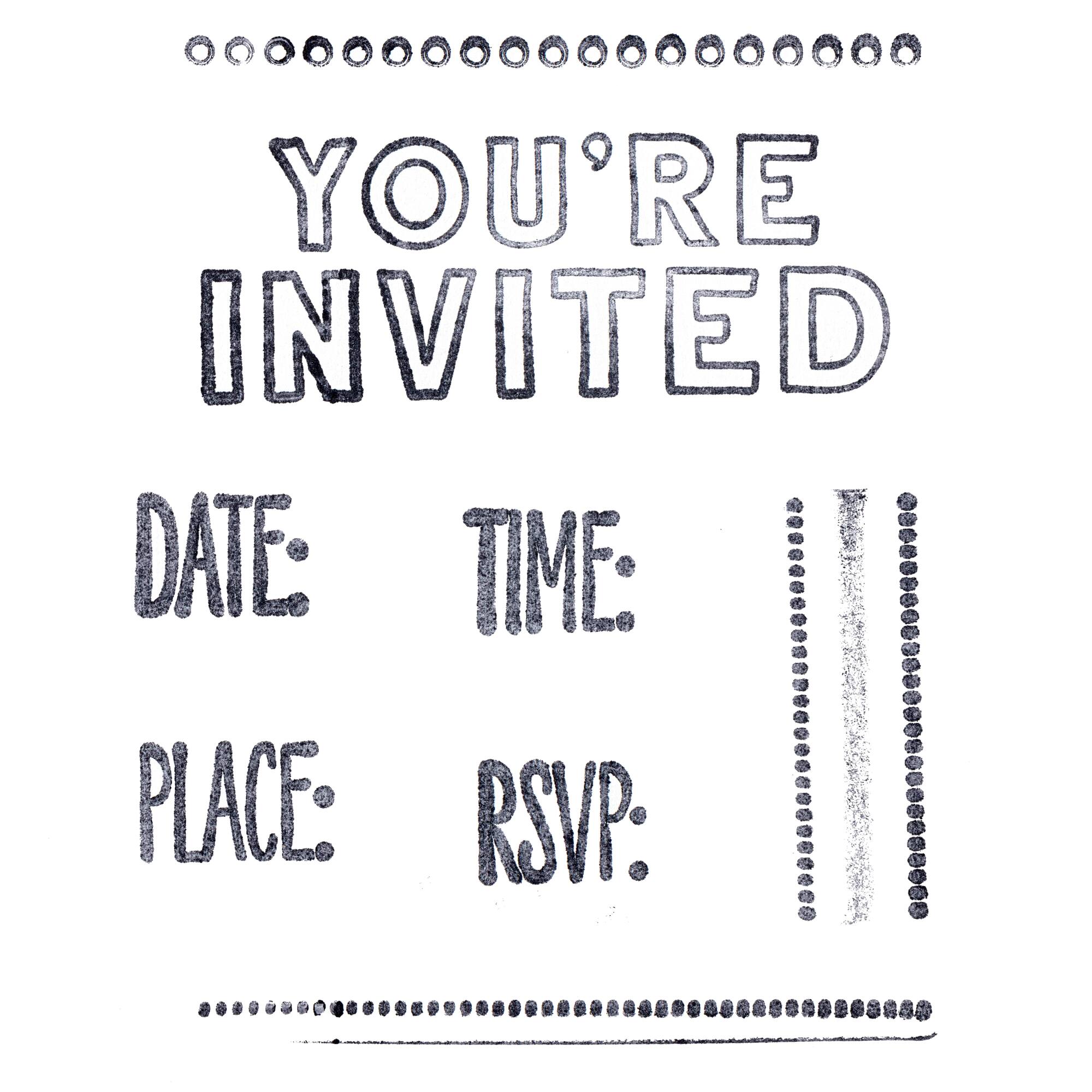You're Invited Wood Stamp Set by Recollections™